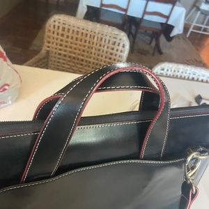 Lodi’s black leather Organizer Laptop FolioBag